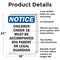 Signmission Children Under 18 Must Be Accompanied, 18 in W x Rectangle, Aluminum OS-2PACK-NS-A-1824-V-10582 - alternate 4